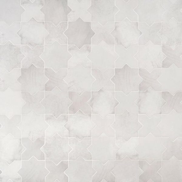 Pool Tiles | 1 sq. ft. Parma Star & Cross Customizable Terracotta Look Porcelain Tile Bathroom Bathroom