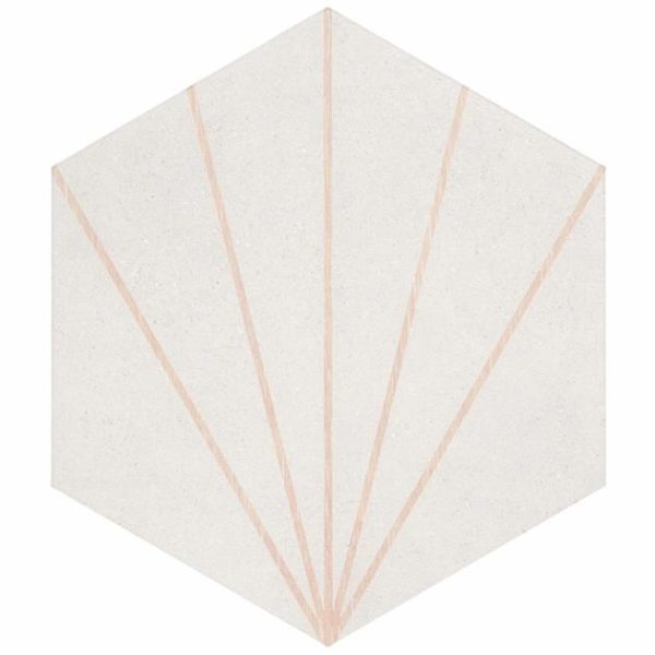 Pool Tiles | 1 sq. ft. Pergola Beams White 12.5″ Hexagon Porcelain Matte Tile Beams White Bathroom Bathroom