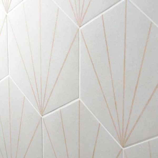 Pool Tiles | 1 sq. ft. Pergola Beams White 12.5″ Hexagon Porcelain Matte Tile Beams White Bathroom Bathroom