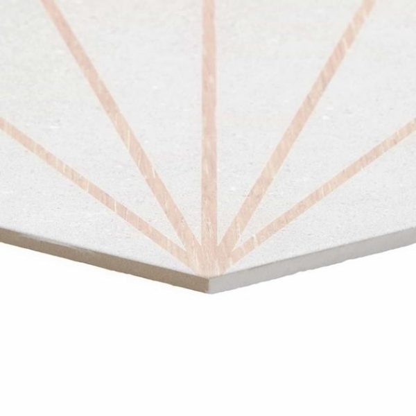 Pool Tiles | 1 sq. ft. Pergola Beams White 12.5″ Hexagon Porcelain Matte Tile Beams White Bathroom Bathroom