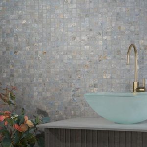 Pool Tiles | 1 sq. ft. Portrait Ocean Blue 1×1 Matte Porcelain Mosaic Tile Ocean Backsplash & Kitchen Backsplash & Kitchen