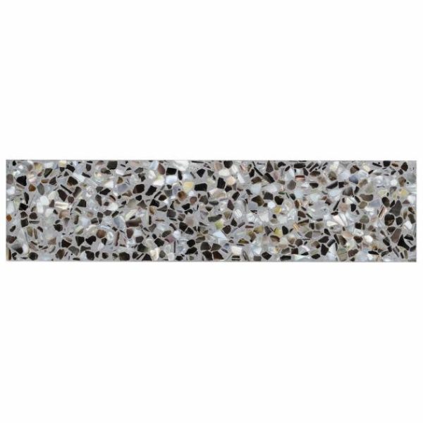 Pool Tiles | 1 sq. ft. Reef Gray 3×12 Polished Pearl Terrazzo Subway Tile Gray Subway Bathroom Bathroom