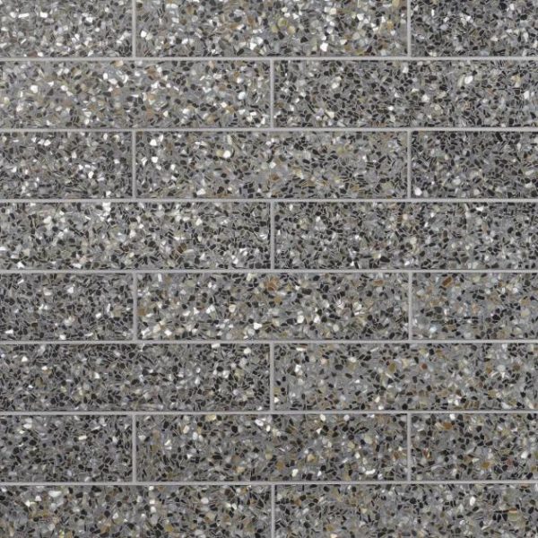 Pool Tiles | 1 sq. ft. Reef Gray 3×12 Polished Pearl Terrazzo Subway Tile Gray Subway Bathroom Bathroom