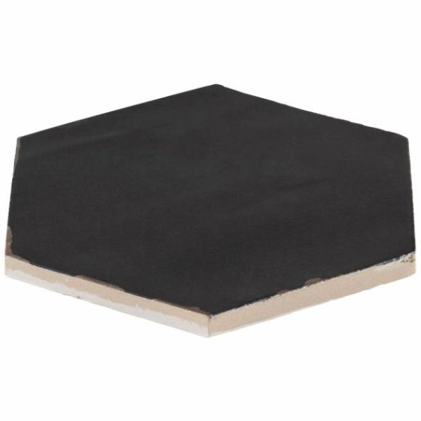 Pool Tiles | 1 sq. ft. Sasha Hex Sorrentine Nero 6″ Matte Porcelain Hexagon Tile Nero Backsplash & Kitchen Backsplash & Kitchen