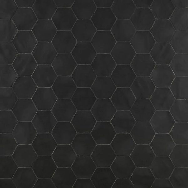 Pool Tiles | 1 sq. ft. Sasha Hex Sorrentine Nero 6″ Matte Porcelain Hexagon Tile Nero Backsplash & Kitchen Backsplash & Kitchen