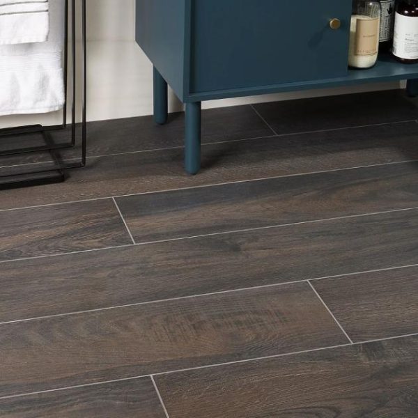 Pool Tiles | 1 sq. ft. Silkwood Brown 8×48 Matte Porcelain Wood Look Tile Brown Bathroom Bathroom