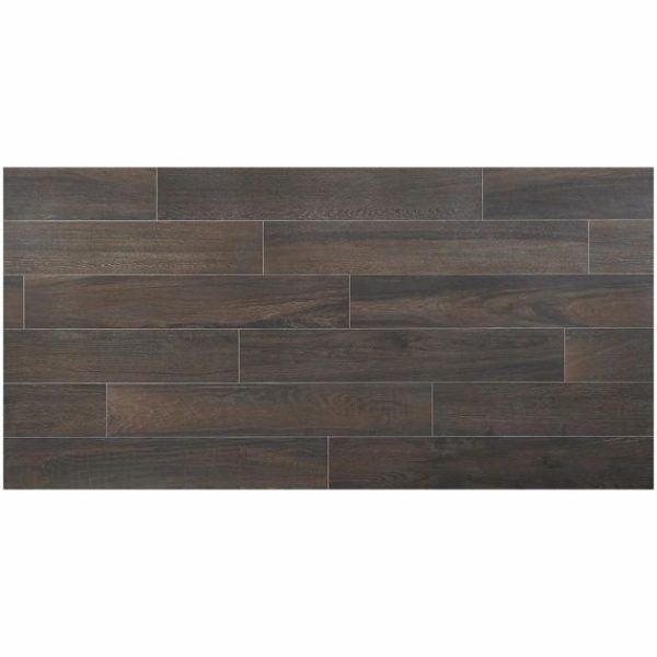 Pool Tiles | 1 sq. ft. Silkwood Brown 8×48 Matte Porcelain Wood Look Tile Brown Bathroom Bathroom