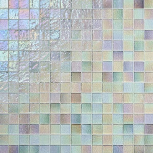 Pool Tiles | 1 sq. ft. Splash Glacier White 2×2 Polished Glass Mosaic Tile Glacier Bathroom Bathroom