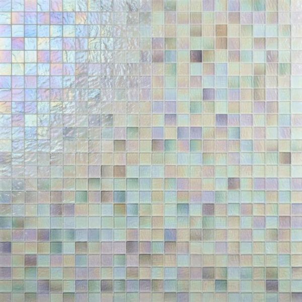 Pool Tiles | 1 sq. ft. Splash Glacier White 2×2 Polished Glass Mosaic Tile Glacier Bathroom Bathroom