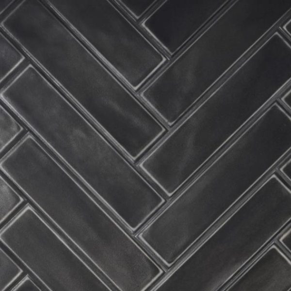 Pool Tiles | 1 sq. ft. Stacy Garcia ArtBlock Nero Black 4×16 Matte Porcelain Tile Nero Bathroom Bathroom