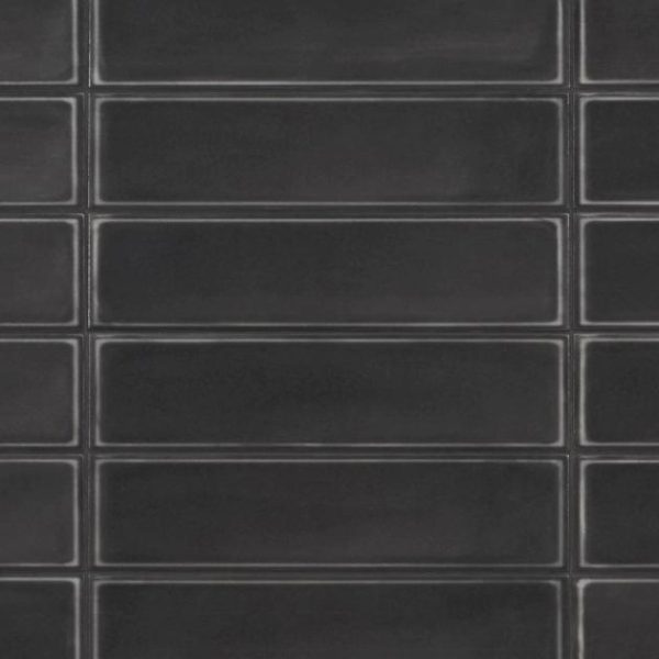 Pool Tiles | 1 sq. ft. Stacy Garcia ArtBlock Nero Black 4×16 Matte Porcelain Tile Nero Bathroom Bathroom