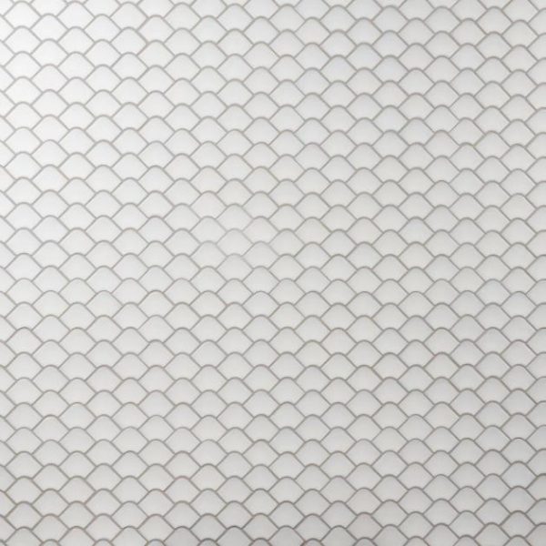 Pool Tiles | 1 sq. ft. Suki Gray 2×3 Fishscale Matte Glass Mosaic Tile Gray Backsplash & Kitchen Backsplash & Kitchen