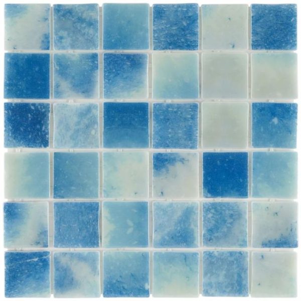 Pool Tiles | 1 sq. ft. Swim Bluestone 2×2 Polished Glass Mosaic Tile Bluestone Bathroom Bathroom