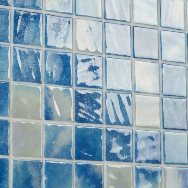 Pool Tiles | 1 sq. ft. Swim Bluestone 2×2 Polished Glass Mosaic Tile Bluestone Bathroom Bathroom