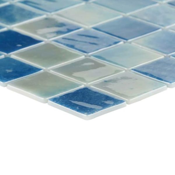 Pool Tiles | 1 sq. ft. Swim Bluestone 2×2 Polished Glass Mosaic Tile Bluestone Bathroom Bathroom