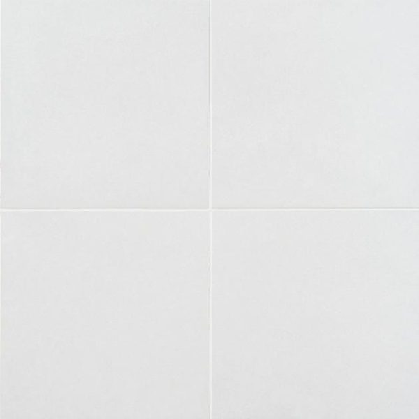 Shower | 1 sq. ft. Art Geo Cement White 8×8 Matte Porcelain Tile Cement White Bathroom Bathroom