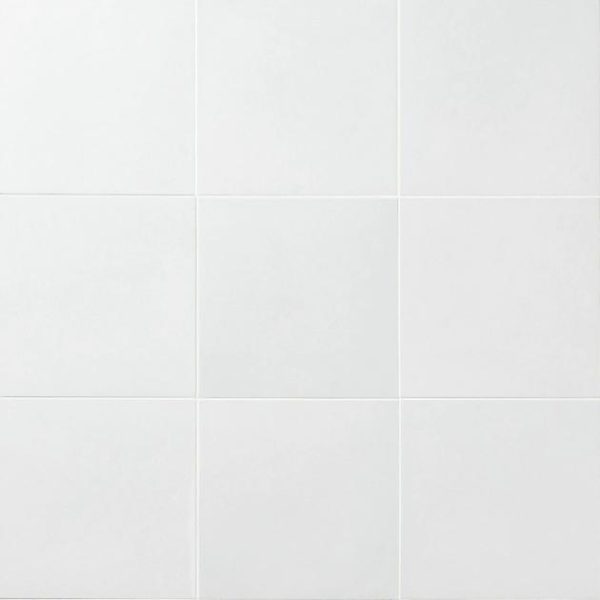 Shower | 1 sq. ft. Art Geo Cement White 8×8 Matte Porcelain Tile Cement White Bathroom Bathroom