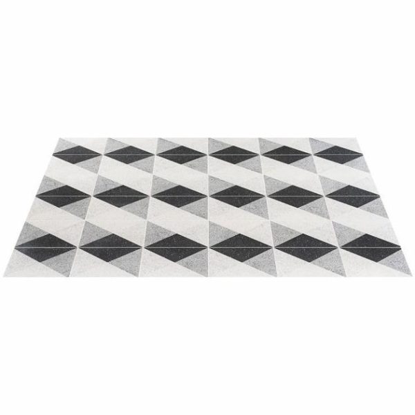 Shower | 1 sq. ft. Art Geo Terrazzo Deco Charcoal Gray 8×8 Matte Porcelain Tile: Pattern 3 Deco Charcoal Bathroom Bathroom