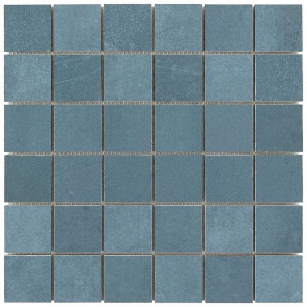 Shower | 1 sq. ft. Bond Indio Blue 2×2 Matte Porcelain Mosaic Tile Indio Backsplash & Kitchen Backsplash & Kitchen