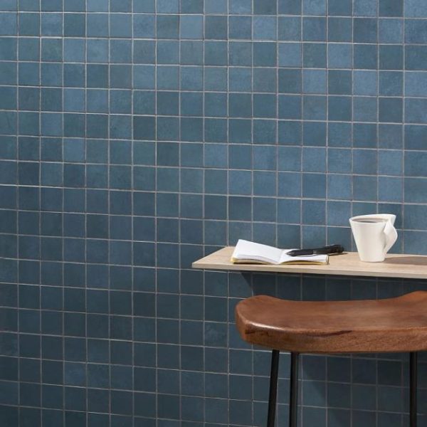 Shower | 1 sq. ft. Bond Indio Blue 2×2 Matte Porcelain Mosaic Tile Indio Backsplash & Kitchen Backsplash & Kitchen