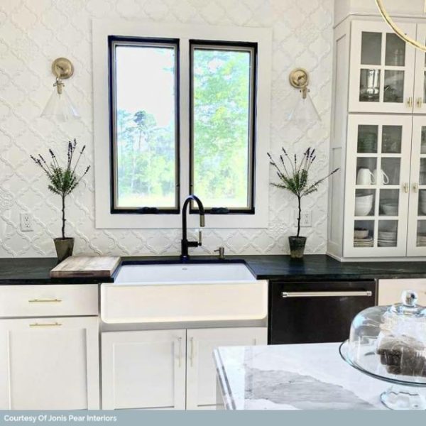 Shower | 1 sq. ft. Byzantine Florid Bianco White 6×7 Arabesque Polished Ceramic Wall Tile Bianco Florid Arabesque Backsplash & Kitchen Backsplash & Kitchen