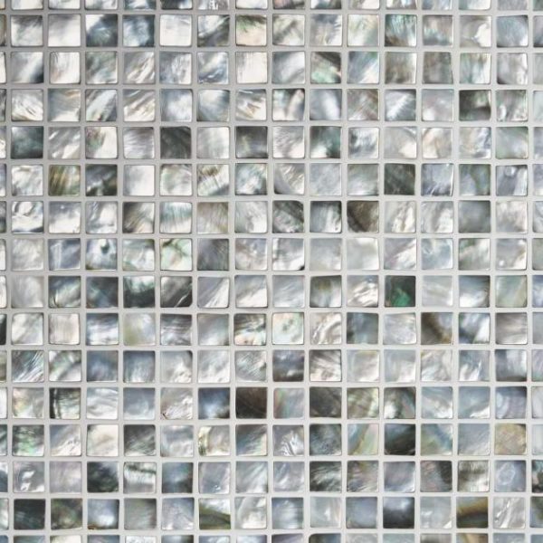 Shower | 1 sq. ft. Deep Sea Black Pearl 1×1 Square Pattern Polished Mosaic Tile Squares Backsplash & Kitchen Backsplash & Kitchen