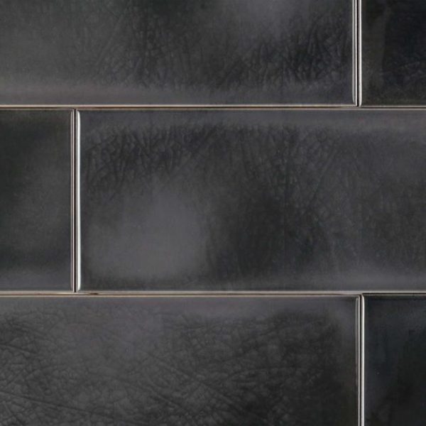 Shower | 1 sq. ft. Diesel Camp Smoke Black 4×12 Glossy Ceramic Subway Tile Black Glaze Backsplash & Kitchen Backsplash & Kitchen