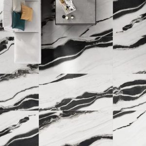 Shower | 1 sq. ft. Drama Wave 24×48 Polished Porcelain Tile Wave Bathroom Bathroom