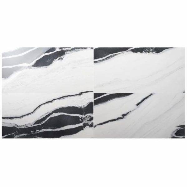 Shower | 1 sq. ft. Drama Wave 24×48 Polished Porcelain Tile Wave Bathroom Bathroom