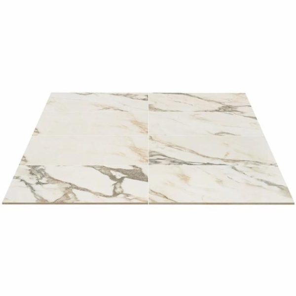 Shower | 1 sq. ft. DreamStone Calacatta Rustico 12×24 Polished Porcelain Tile 12X24 Polished Backsplash & Kitchen 12X24 Polished