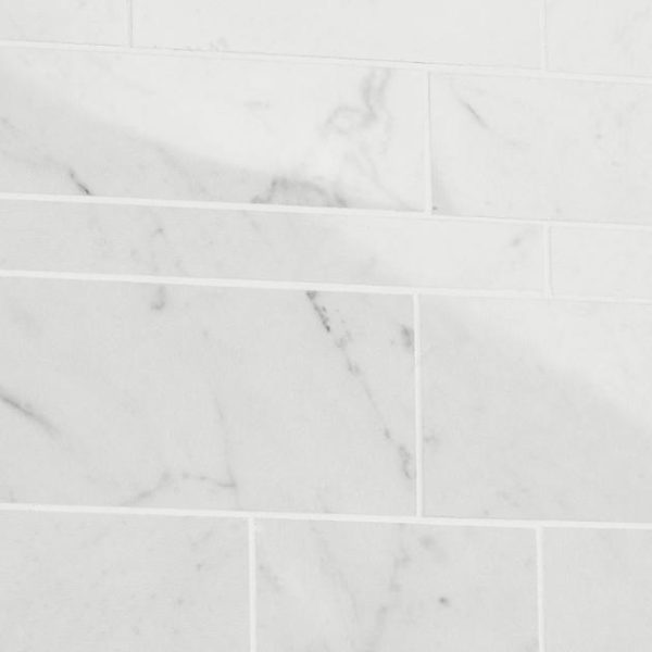 Shower | 1 sq. ft. DreamStone Carrara Giola Railroad Polished Porcelain Mosaic Railroad Polished Backsplash & Kitchen Backsplash & Kitchen