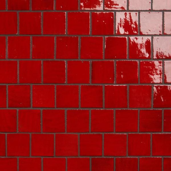 Shower | 1 sq. ft. Emery Selenium Red 4×4 Square Handmade Crackled Glossy Terracotta Tile Red Backsplash & Kitchen Backsplash & Kitchen