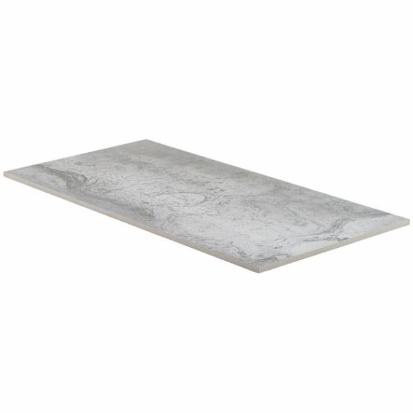 Shower | 1 sq. ft. Hewlett Metal Silver 12×24 Matte Porcelain Tile Metal Silver Bathroom Bathroom