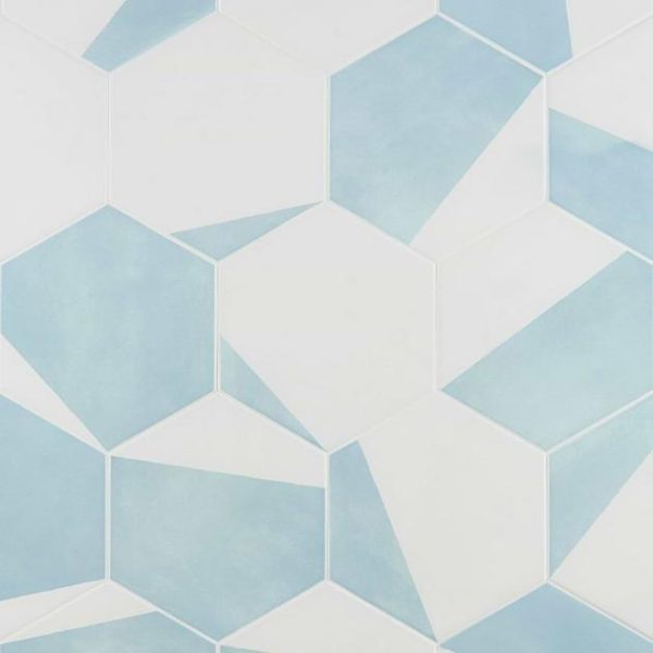 Shower | 1 sq. ft. HexArt Pop Turquoise 8″ Hexagon Matte Porcelain Tile Pop Turquoise 8 Bathroom Bathroom