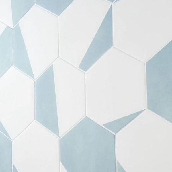 Shower | 1 sq. ft. HexArt Pop Turquoise 8″ Hexagon Matte Porcelain Tile Pop Turquoise 8 Bathroom Bathroom