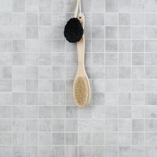 Shower | 1 sq. ft. Holland Fog Medium Gray 2×2 Matte Porcelain Mosaic Tile Fog Gray Matte Bathroom Bathroom