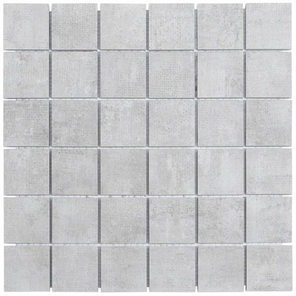 Shower | 1 sq. ft. Holland Fog Medium Gray 2×2 Matte Porcelain Mosaic Tile Fog Gray Matte Bathroom Bathroom