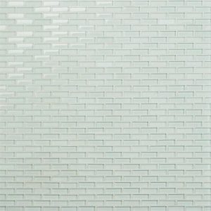 Shower | 1 sq. ft. Loft Seafoam Green 1/2×2 Frosted Glass Brick Mosaic Tile Seafoam Frosted Backsplash & Kitchen Backsplash & Kitchen