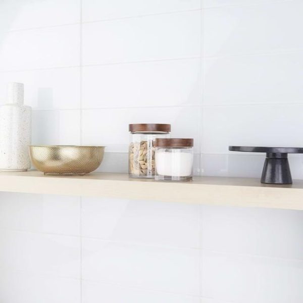 Shower | 1 sq. ft. Loft Super White 6×18 Polished Glass Subway Tile for Wall Backsplash & Kitchen Backsplash & Kitchen