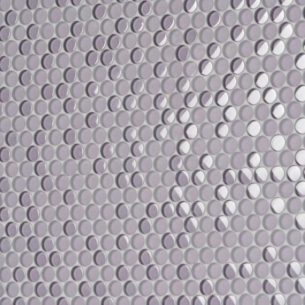 Shower | 1 sq. ft. Loft Wisteria 3/4″ Penny Round Glass Tile Wisteria Penny Bathroom Bathroom