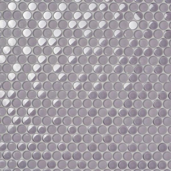 Shower | 1 sq. ft. Loft Wisteria 3/4″ Penny Round Glass Tile Wisteria Penny Bathroom Bathroom