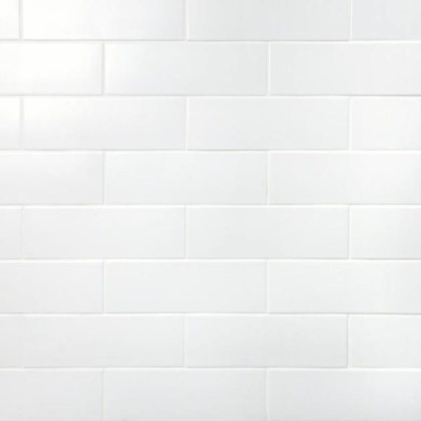 Shower | 1 sq. ft. London White 3×9 Matte Ceramic Subway Wall Tile Backsplash & Kitchen Backsplash & Kitchen