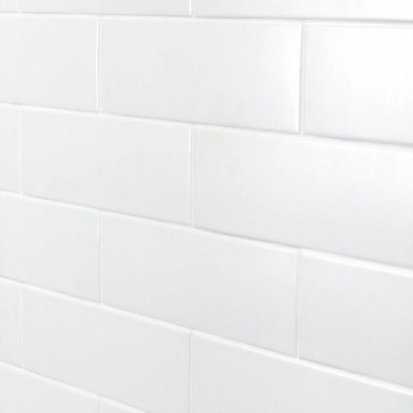 Shower | 1 sq. ft. London White 3×9 Matte Ceramic Subway Wall Tile Backsplash & Kitchen Backsplash & Kitchen