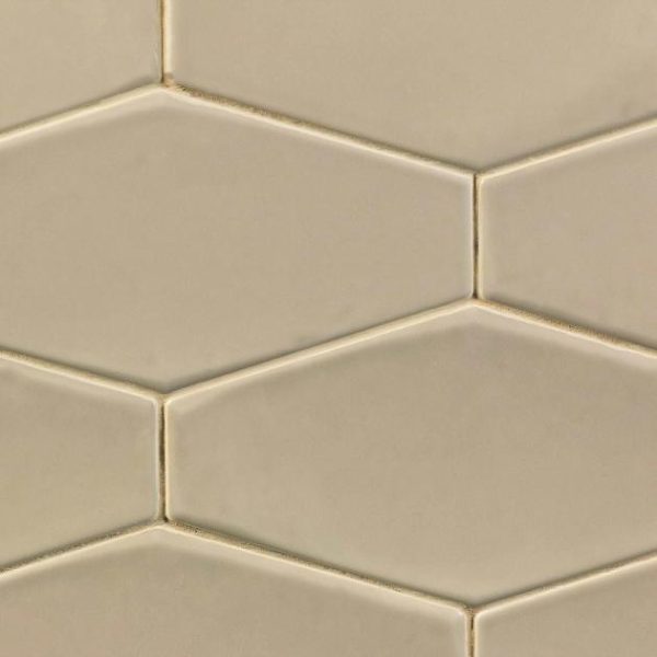 Shower | 1 sq. ft. Manchester Fawn Beige 4×8 Hexagon Glazed Ceramic Wall Tile Beige Bathroom Bathroom