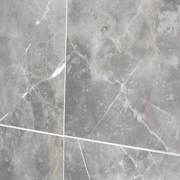 Shower | 1 sq. ft. Marble Tech Grigio Imperiale 12×24 Polished Porcelain Tile Gray Polished Bathroom Bathroom