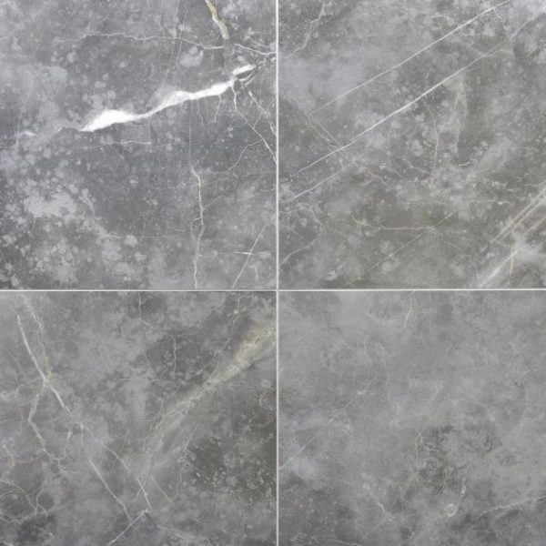 Shower | 1 sq. ft. Marble Tech Grigio Imperiale 24×24 Polished Porcelain Tile Gray Polished Bathroom Bathroom