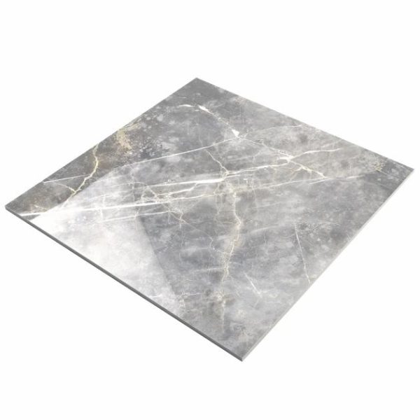 Shower | 1 sq. ft. Marble Tech Grigio Imperiale 24×24 Polished Porcelain Tile Gray Polished Bathroom Bathroom