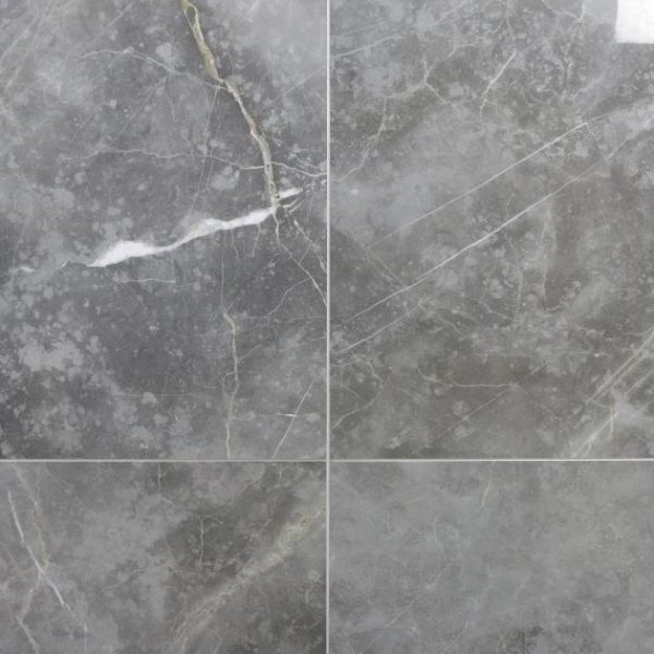 Shower | 1 sq. ft. Marble Tech Grigio Imperiale 24×24 Polished Porcelain Tile Gray Polished Bathroom Bathroom