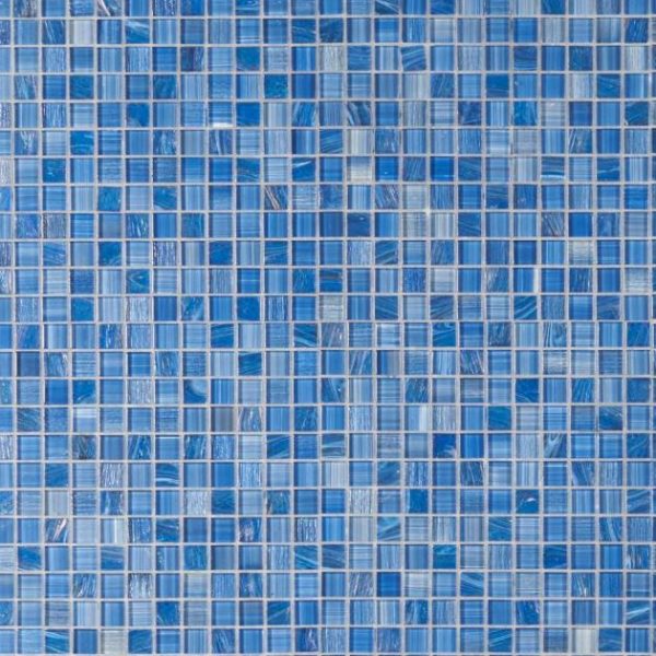 Shower | 1 sq. ft. Marley Lake Blue 1×1 Polished Glass Mosaic Lake Backsplash & Kitchen Backsplash & Kitchen