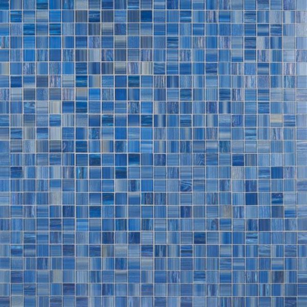 Shower | 1 sq. ft. Marley Lake Blue 2×2 Polished Glass Mosaic Lake Bathroom Bathroom